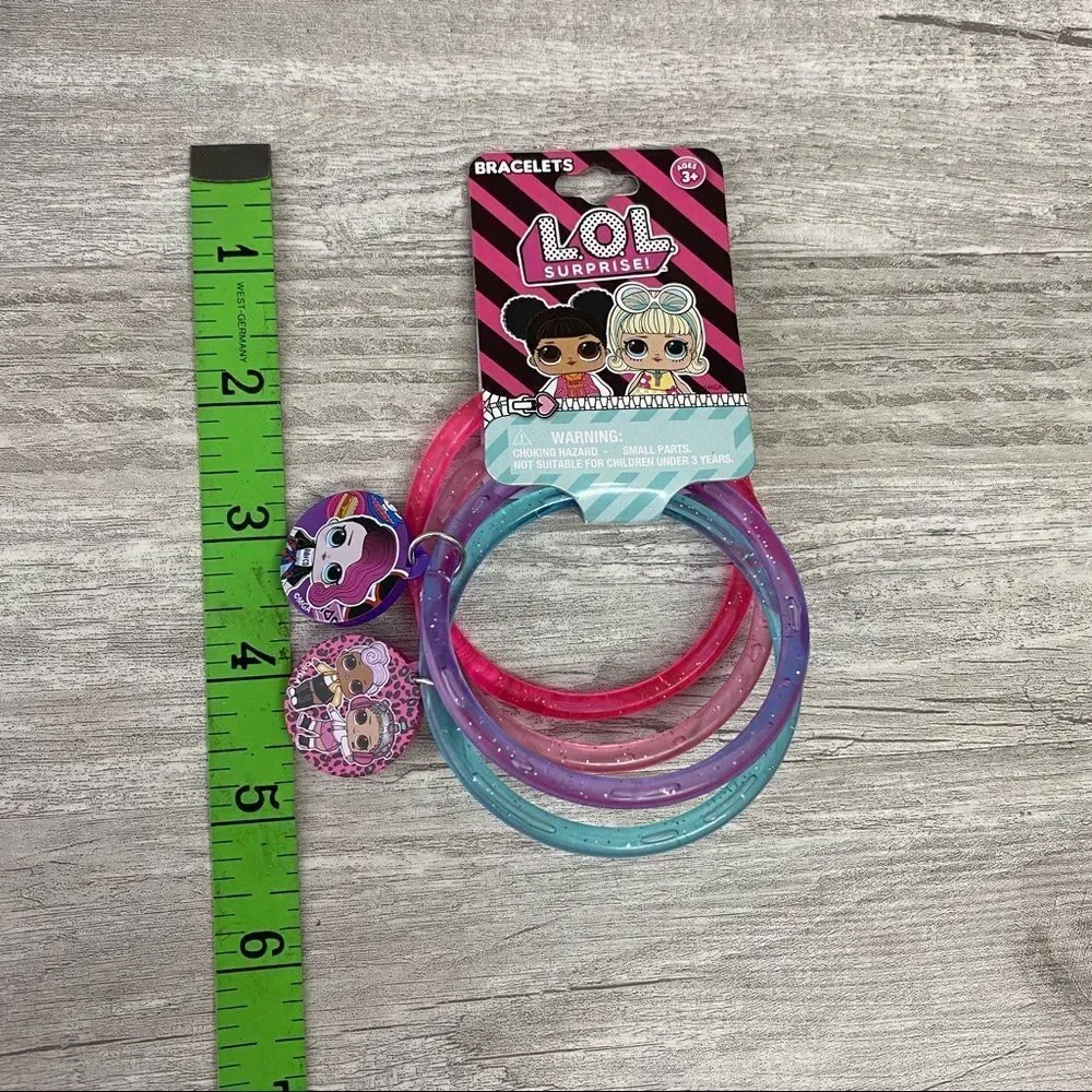 LOL Surprise! 3 on Glitter Bangles wIth charms